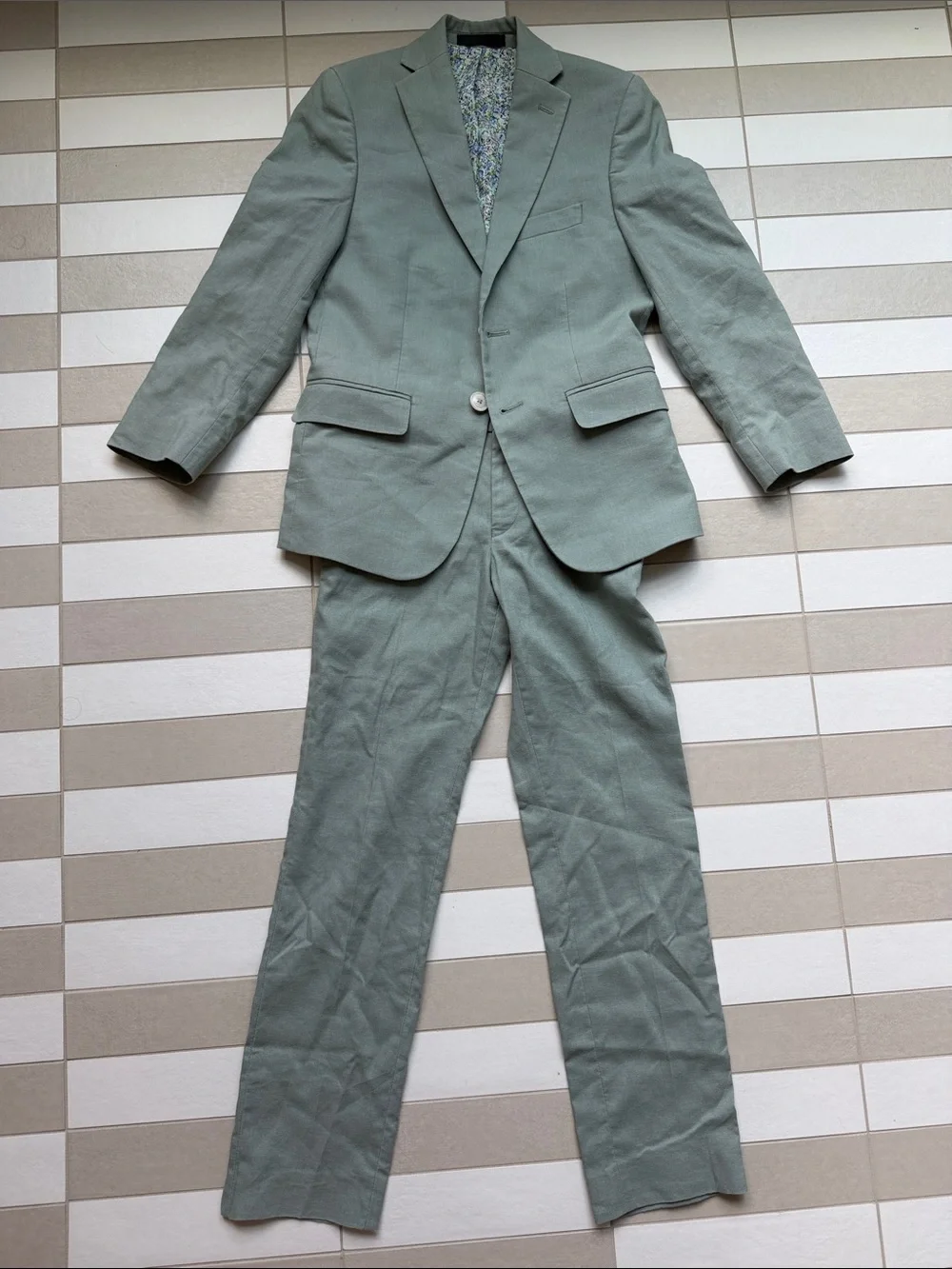 Boys Linen Suit Two-Piece Blazer & Pants size 10 Nordstrom Tallia